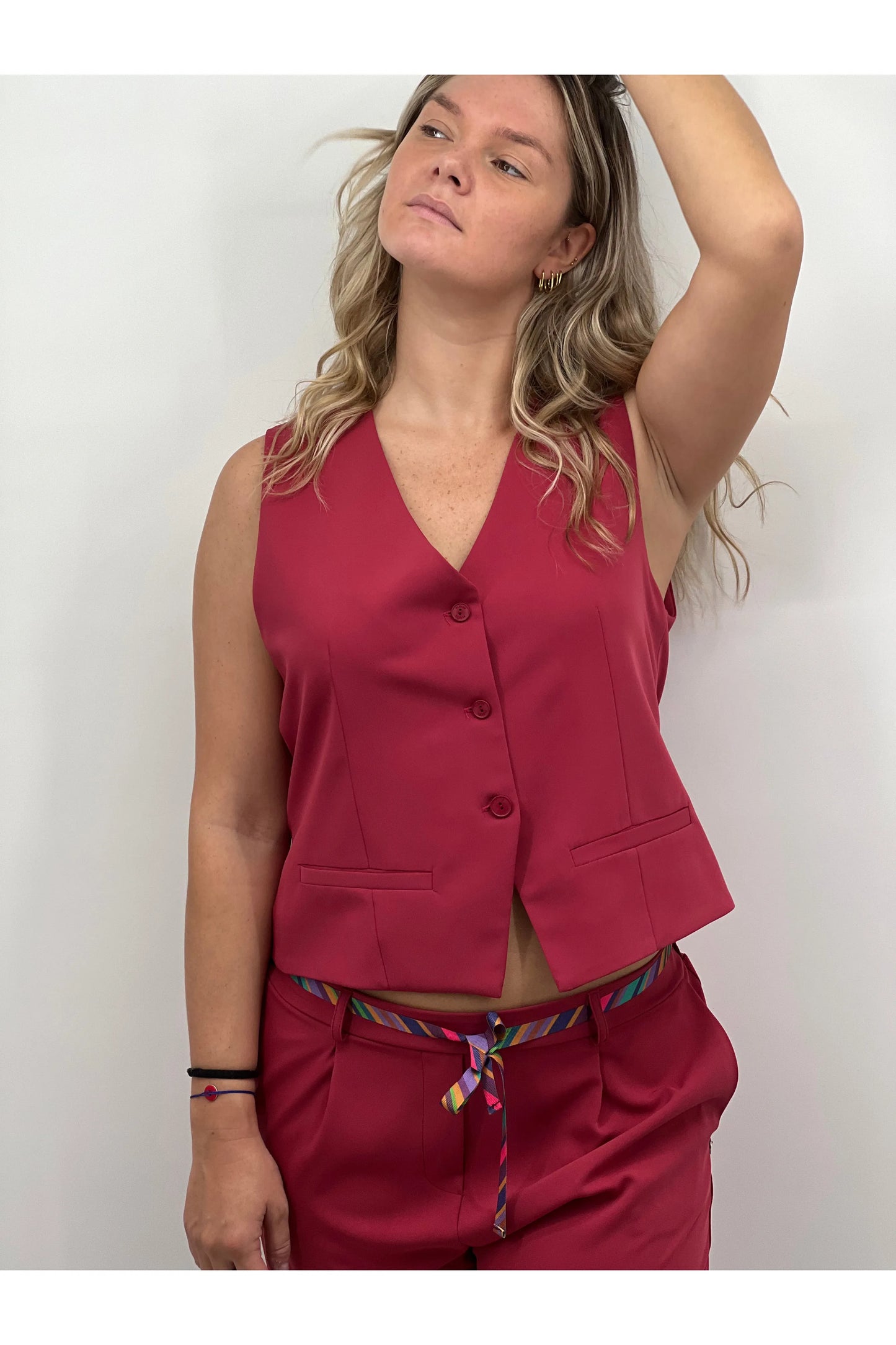Gilet Gilet PLEASE L0C9CVR000 2XS / CERISE PLEASE