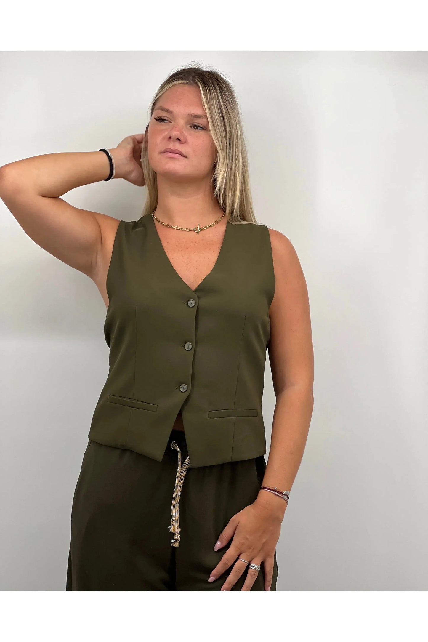 Gilet Gilet PLEASE L0C9CVR000 2XS / Green PLEASE