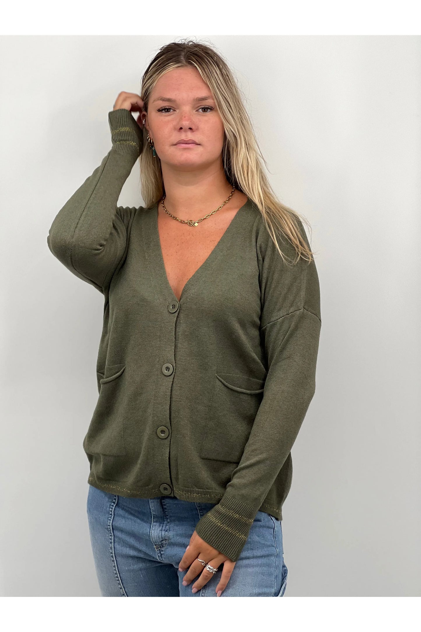 Gilet Gilet PLEASE M4977864974 Taille unique / kaki PLEASE