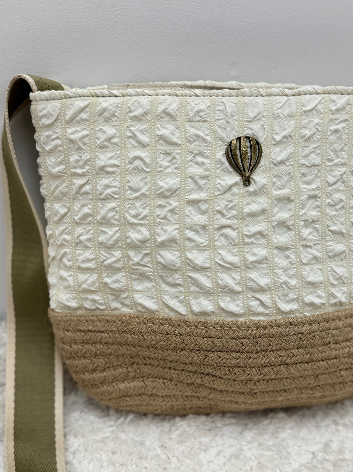 Sac Sac VOYAGE EN PANIER GAUFRE Sac VOYAGE EN PANIER GAUFRE Ecru Le voyage en panier