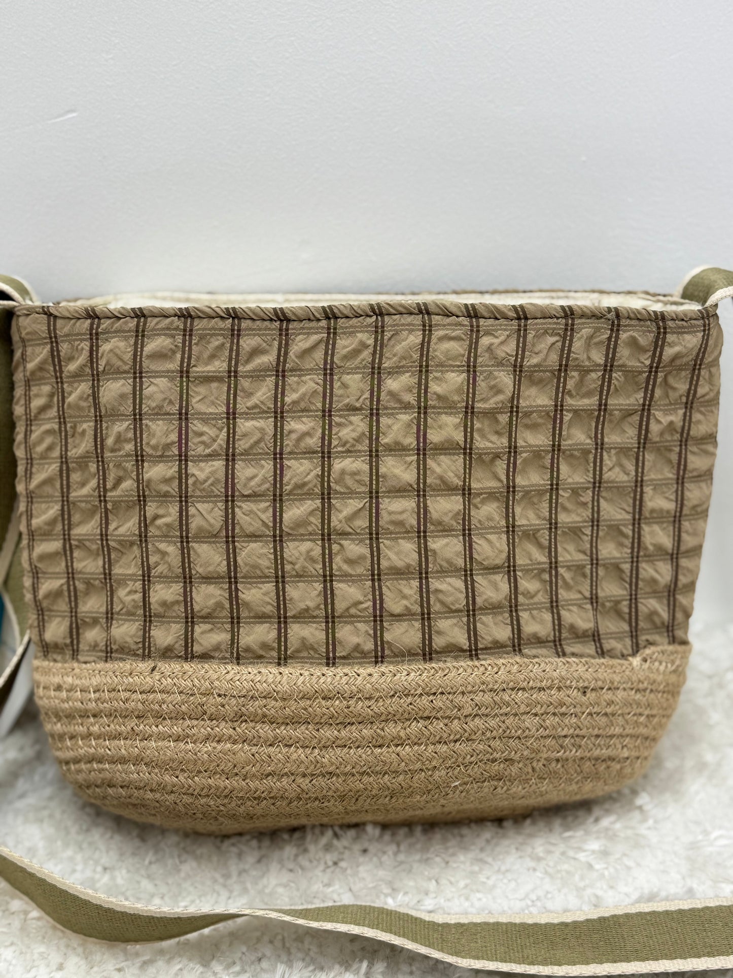 Sac Sac VOYAGE EN PANIER GAUFRE Sac VOYAGE EN PANIER GAUFRE kaki Le voyage en panier