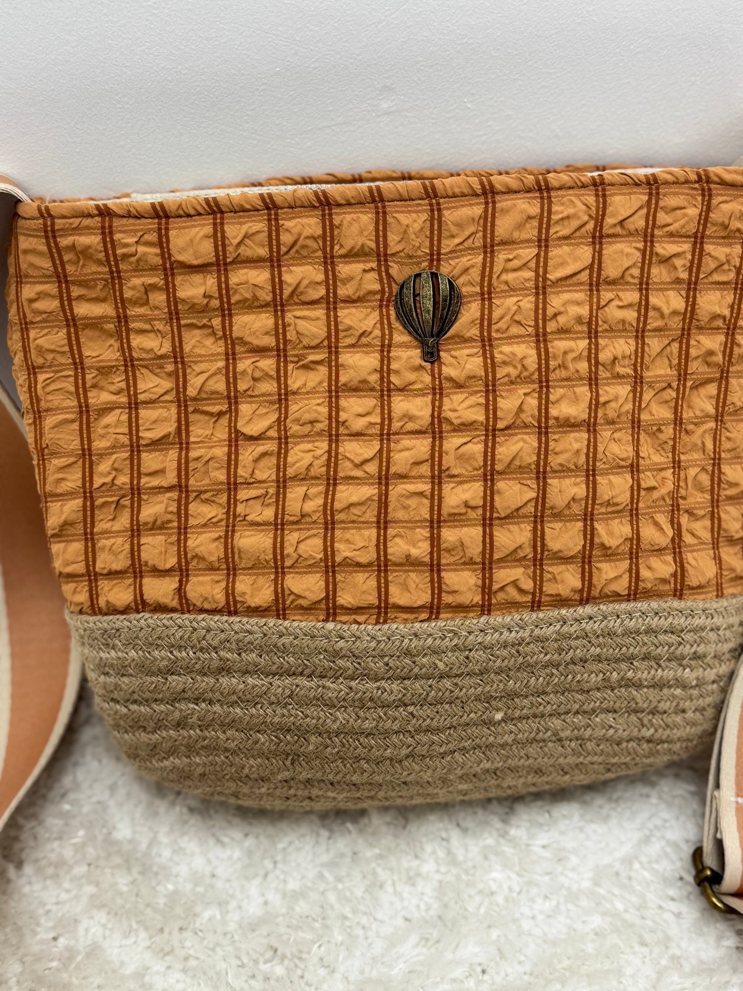 Sac Sac VOYAGE EN PANIER GAUFRE Sac VOYAGE EN PANIER GAUFRE Orange Le voyage en panier