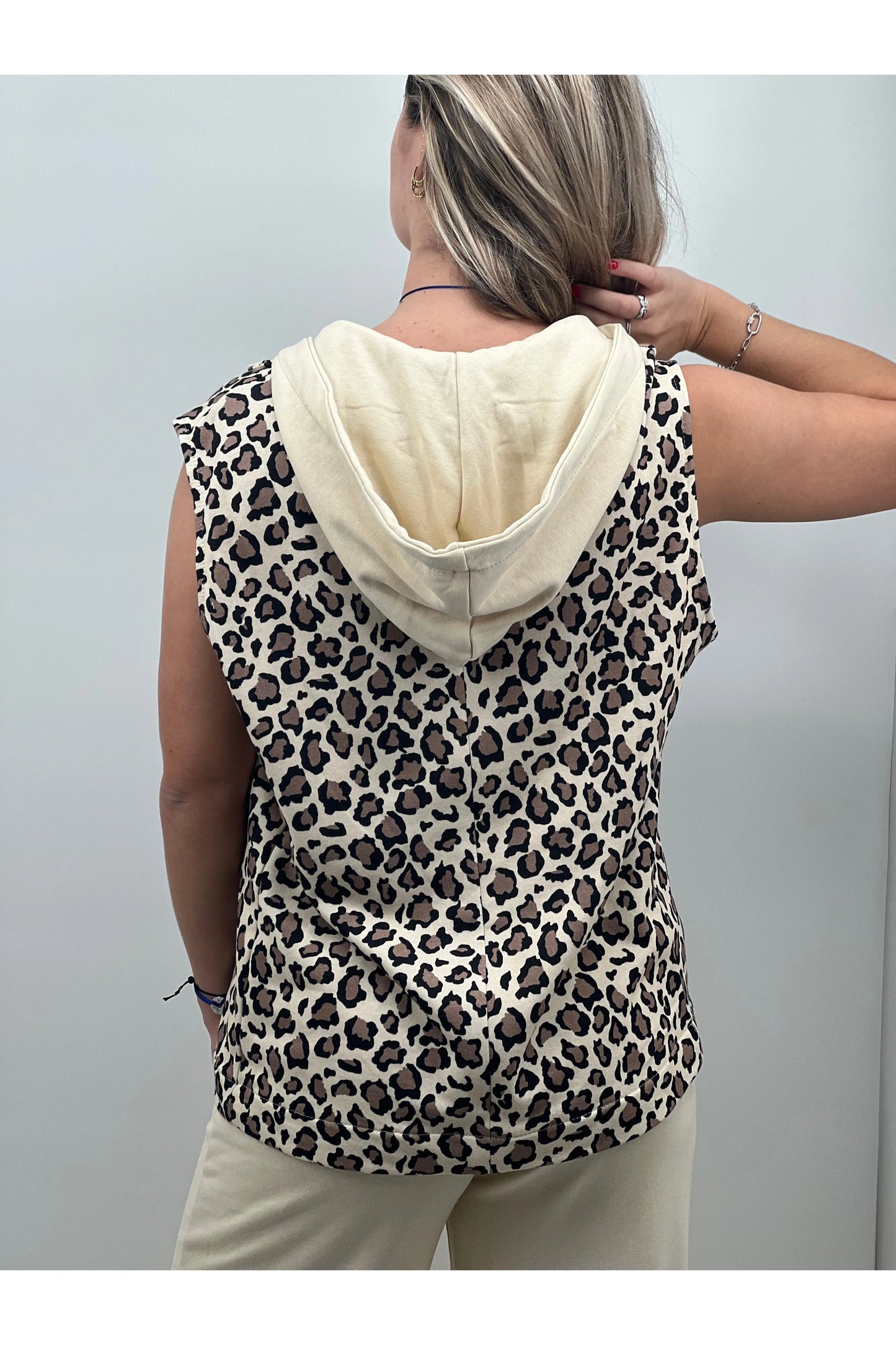 Gilet Gilet sans manches à capuche Lea Taille unique Cherryboutique