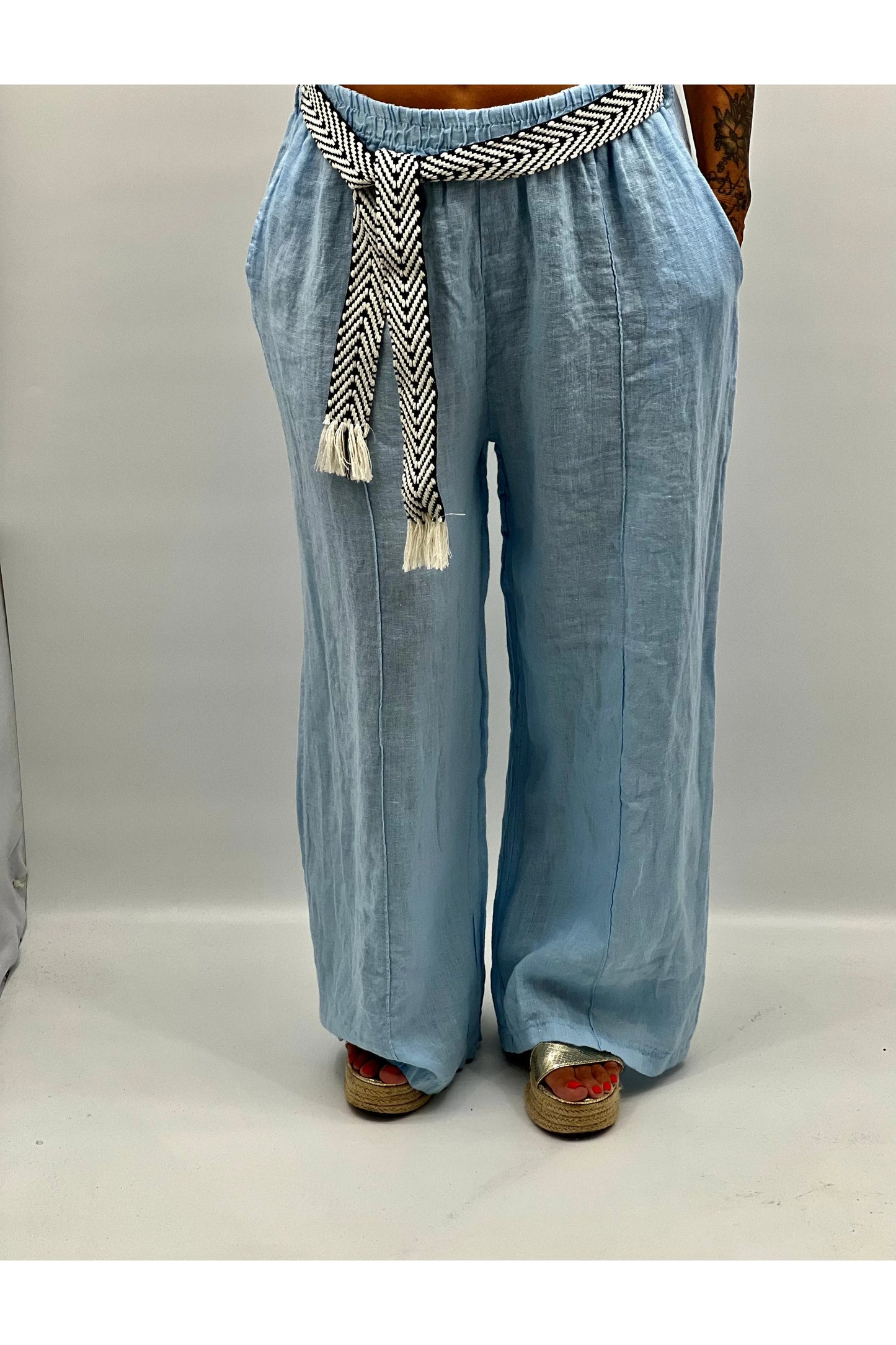 Pantalon Pantalon en lin Acqua & Limone Bleu / Taille unique Acqua&limone