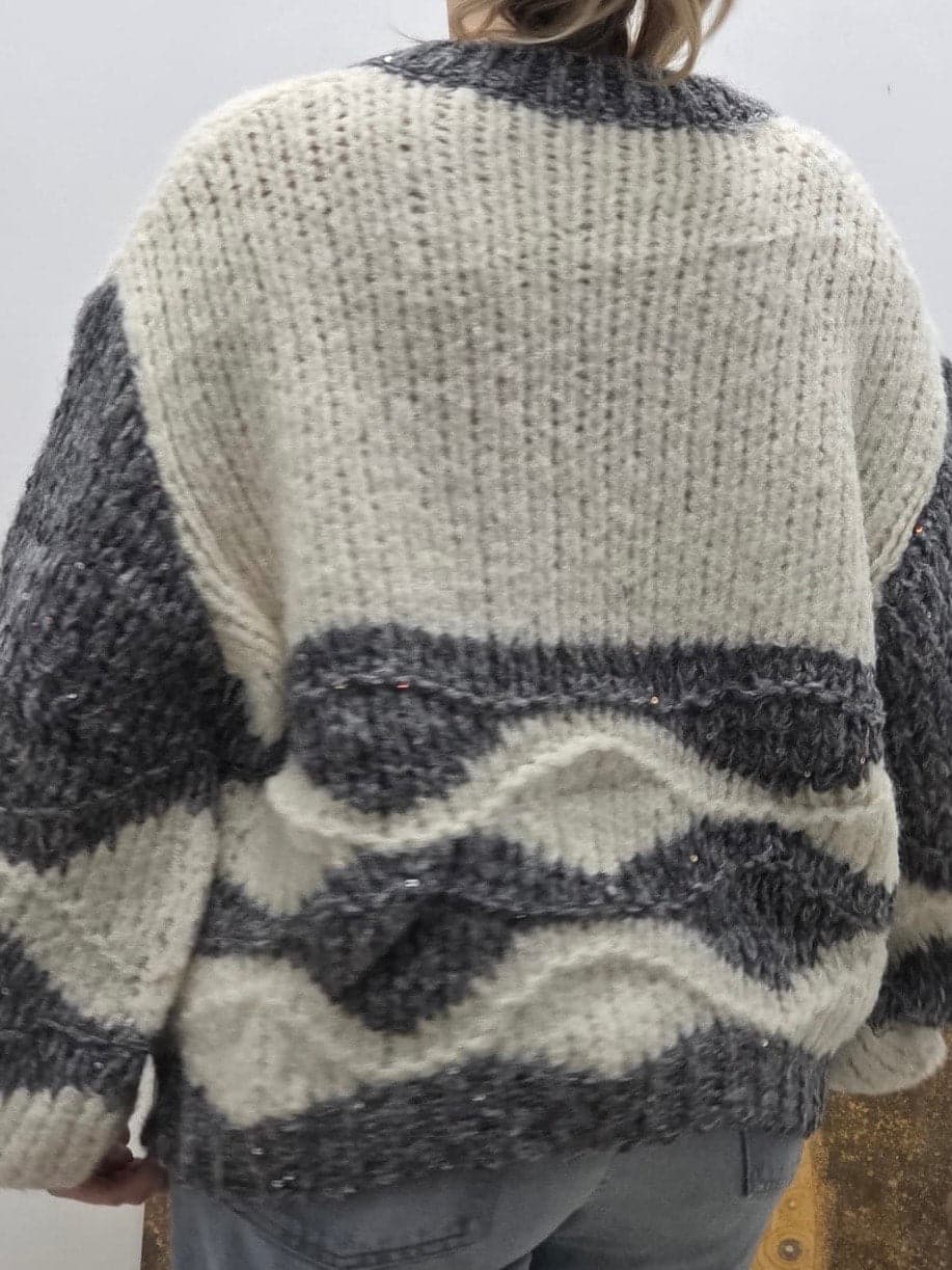 Pull col V pailleté Cherry Boutique Pull col V pailleté Cherry Boutique Cherryboutique