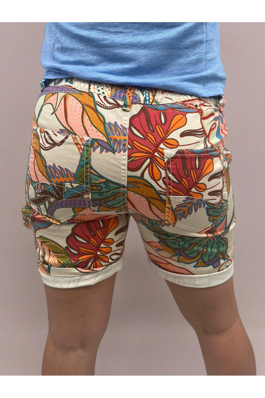 Short Short PLEASE Bermuda Fleuri D0IMCQIN3N PLEASE