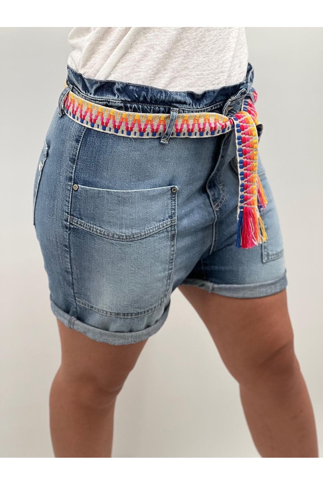 Short Short PLEASE Bermuda Loose Jean D0H3CV9N3N PLEASE