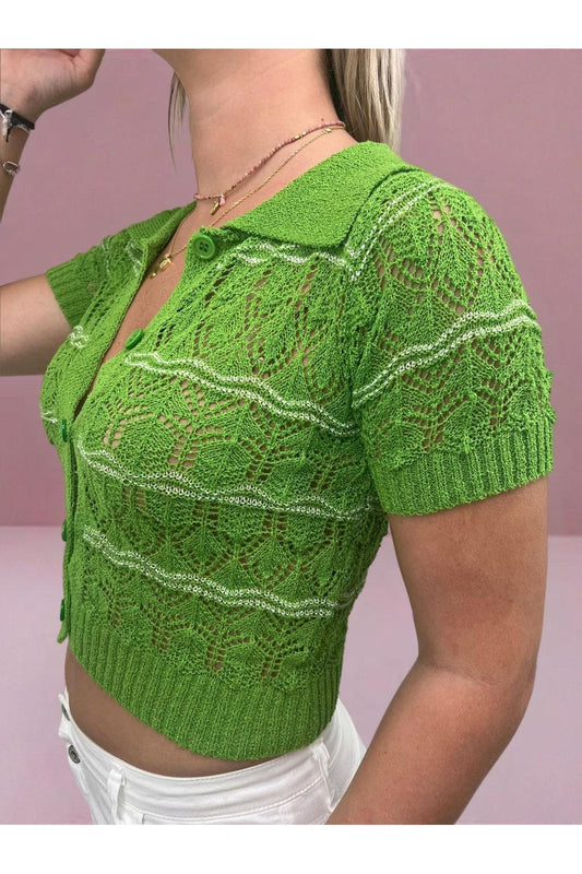 Top Crop top CIVICO en Maille 1 FFM85010 Taille unique / Vert CIVICO